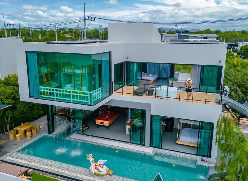 ขาย/ให้เช่า บ้าน Pool Villa หัวหิน 100 ตรว. ขนาด 4 ห้องนอน 4 ห้องน้ำ วิวภูเขา ห่างทะเล 5-10 นาที โทร 06-37515164