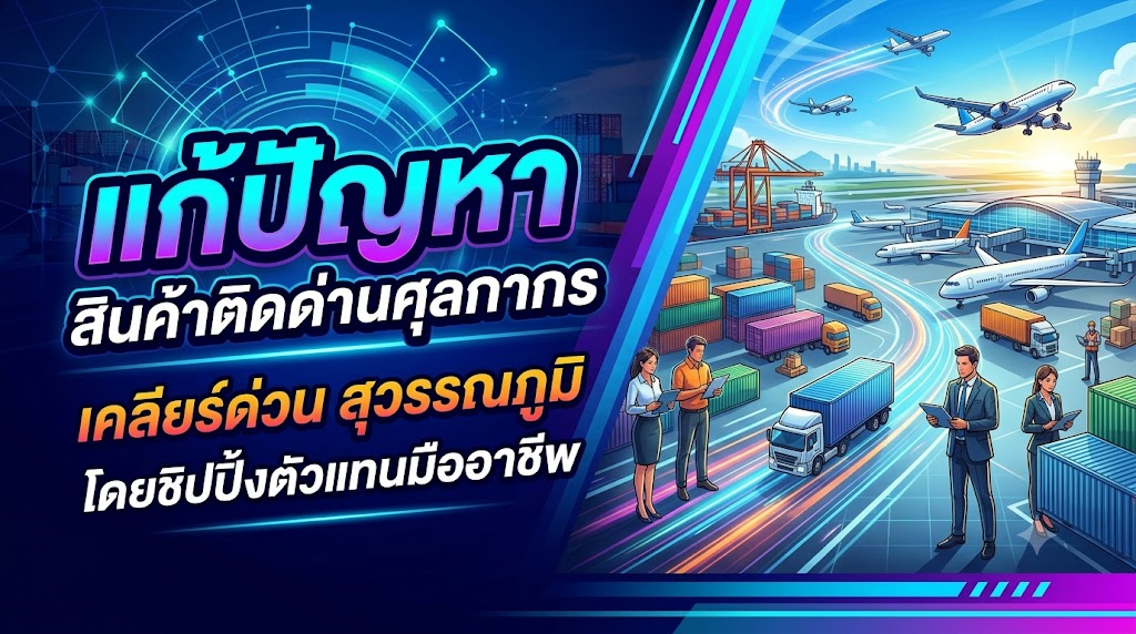 บริการ ประกาศ นำเข้าสินค้าผ่านฉลุย100% สินค้าติดด่านศุลกากร ชิปปิ้ง เคลียร์สินค้าติดด่าน สุวรรณภูมิ